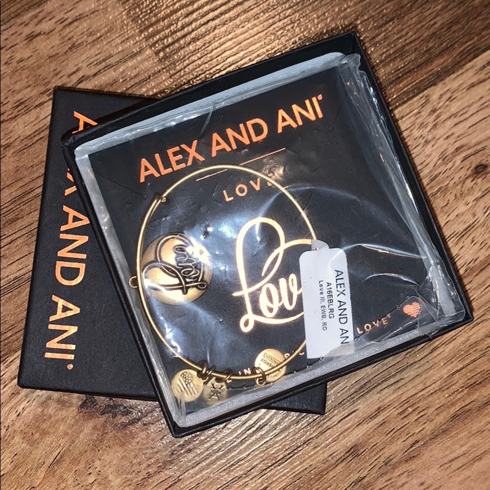 BRAND NEW Alex and Ani Love Bracelet NEVER OPENED!